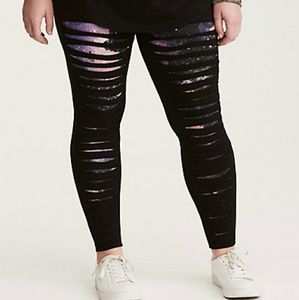 Torrid Pants - Shredded Cosmic Leggings Torrid Pants - Shredded Cosmic Leggings